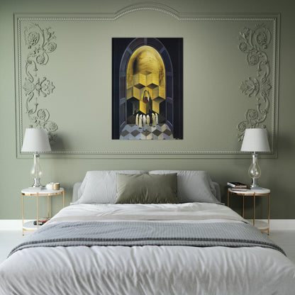 SKULL OF ZURBARAN - Salvador Dali Brushed Aluminum Print - 70x100 cm / 28x40 inches | Salvador Dali Aluminum Print | Salvador Dali Prints