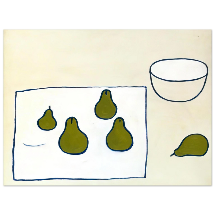 William Scott - Five Pears - 1976  75x100 cm / 30x40inches Fine Art Poster