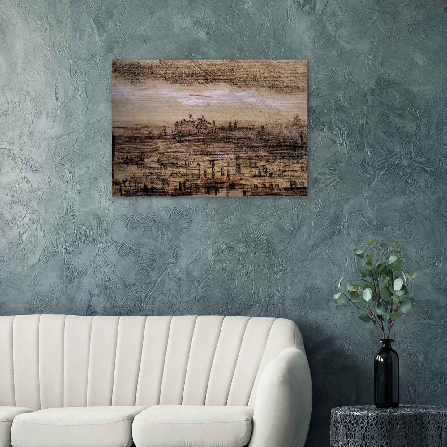 A View of Paris with the Op - Vincent van Gogh Brushed Aluminum Print - 70x100 cm / 28x40 inches | Vincent van Gogh Aluminum Print | Vincent van Gogh Prints