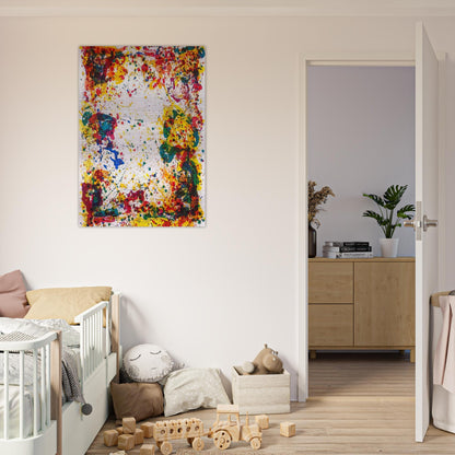 Freshet - Sam Francis Brushed Aluminum Print - 70x100 cm / 28x40 inches | Sam Francis Aluminum Print | Sam Francis Prints