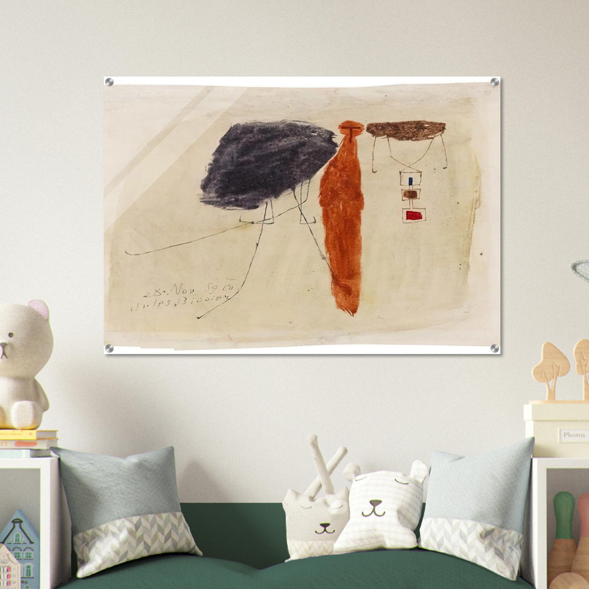 Komposition - 1959 - Julius Bissier Acrylic Print - 70x100 cm / 28x40″ inches