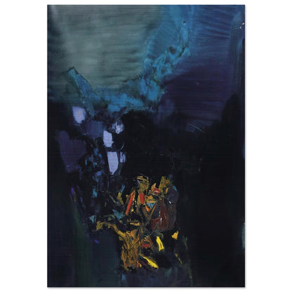 Vallée de Gorbio - Abstract Art - S. H. Raza Brushed Aluminum Print - 70x100 cm / 28x40 inches | S. H. Raza Aluminum Print | S. H. Raza Prints