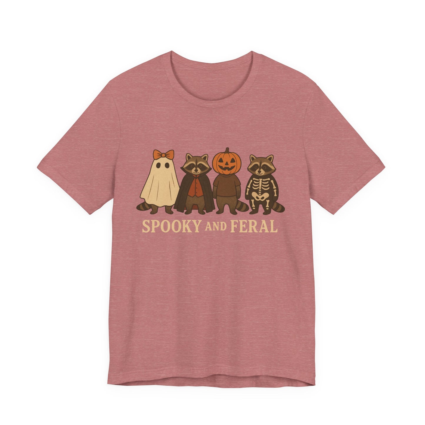 Camiseta de mapache espeluznante, divertida camiseta gráfica de Halloween, bonita camiseta vintage de otoño, moderna camiseta de Halloween para mujer, camiseta de mapache salvaje