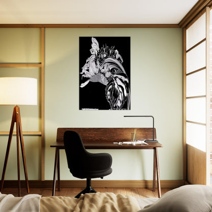 LIFE FORCE - MC Escher Brushed Aluminum Print - 70x100 cm / 28x40 inches | MC Escher Aluminum Print | MC Escher Prints