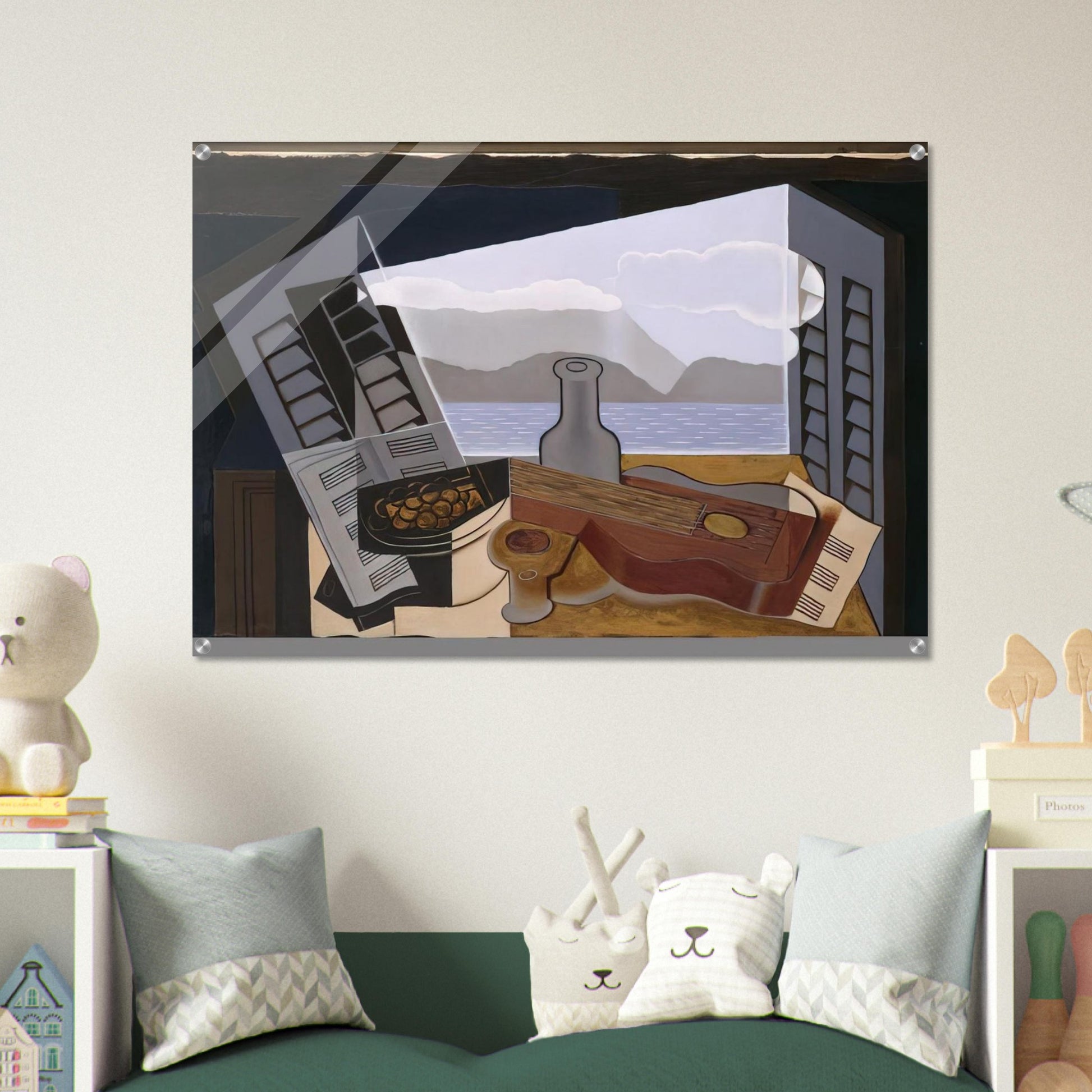 THE OPEN WINDOW 1921 - Juan Gris Acrylic Print - 70x100 cm / 28x40″ inches
