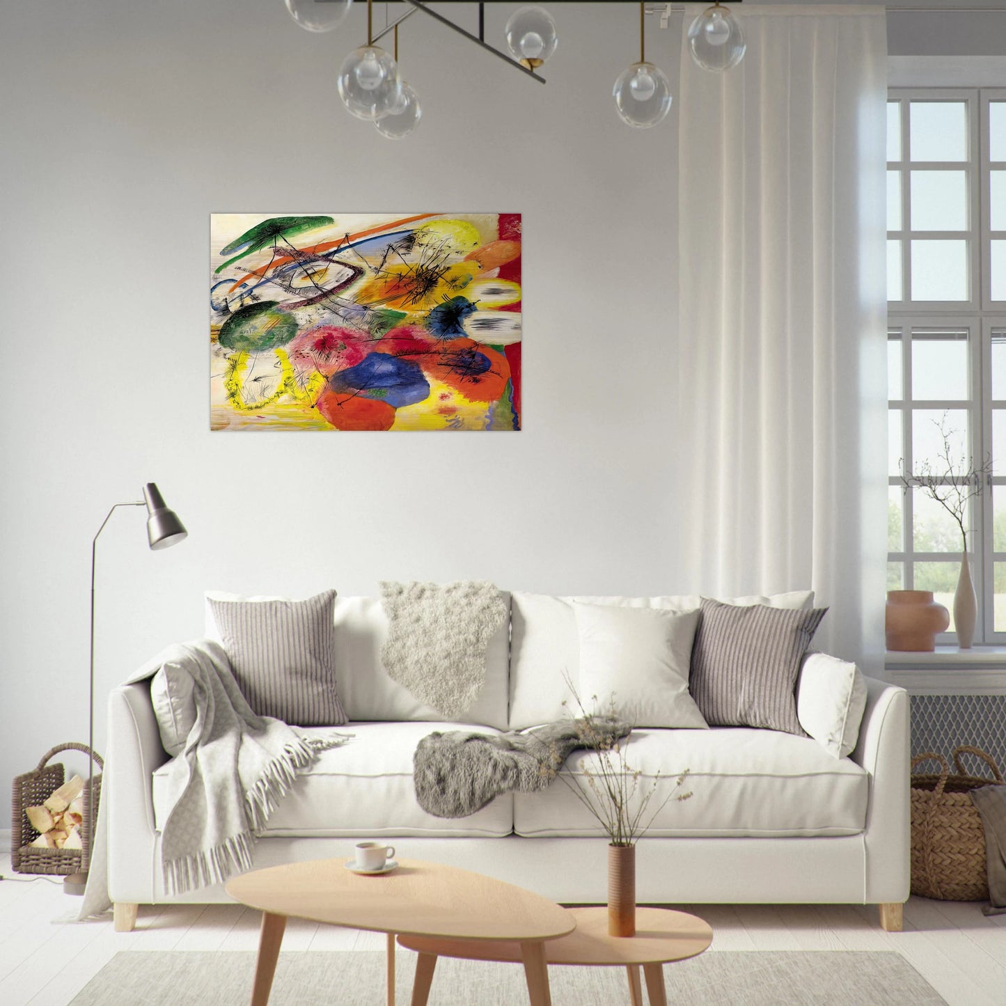 BLACK STROKES I 1913 - Wassily Kandinsky Brushed Aluminum Print - 70x100 cm / 28x40 inches | Wassily Kandinsky Aluminum Print | Wassily Kandinsky Prints