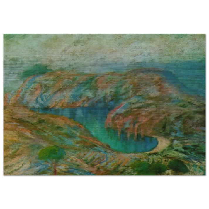 CALANQUE JONCULS CADAQUES - Salvador Dali Brushed Aluminum Print - 70x100 cm / 28x40 inches | Salvador Dali Aluminum Print | Salvador Dali Prints