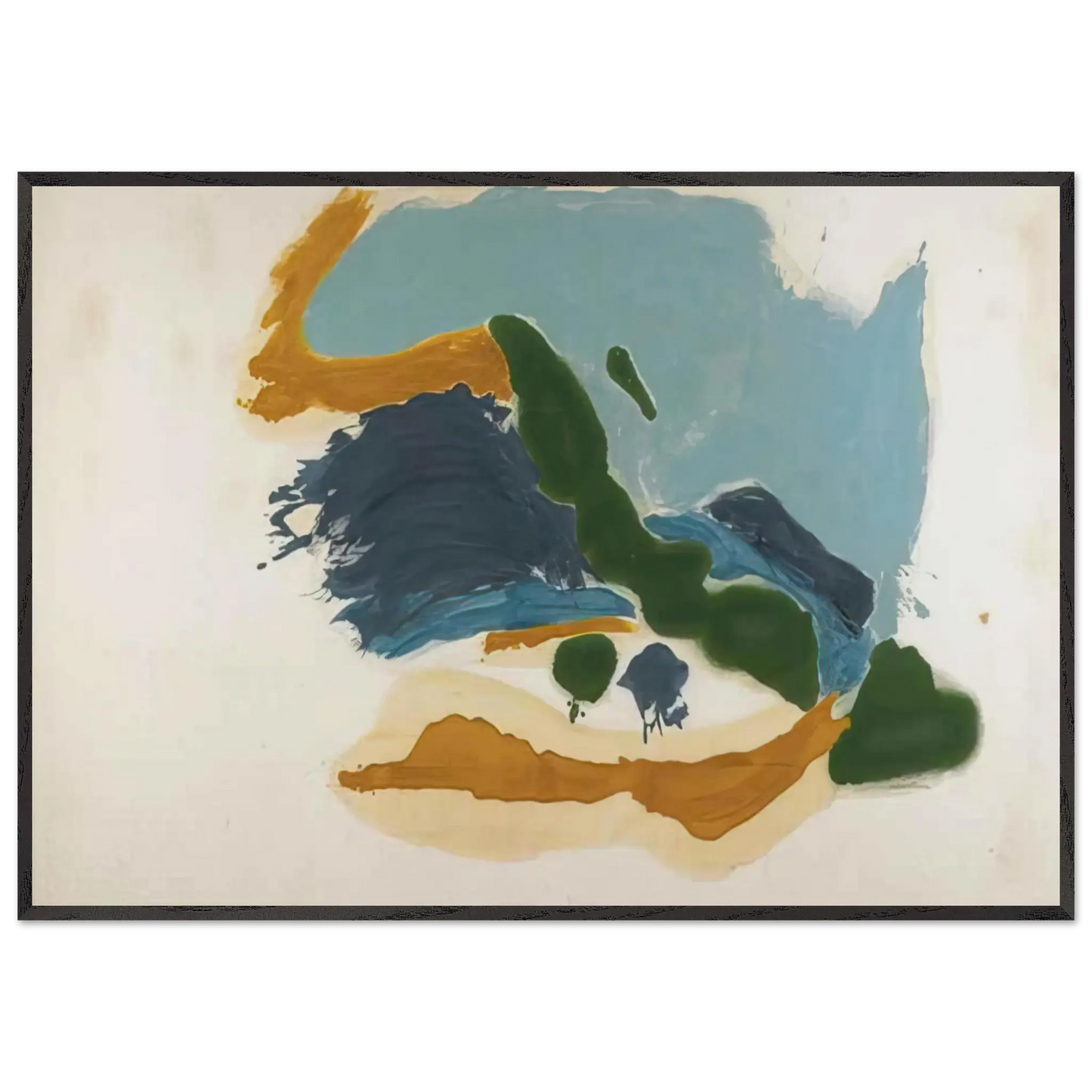 Helen Frankenthaler - Tuscany - 1963 Wall art - 60x80 cm / 24x32 Inches - Premium Wooden Framed Poster With Fine Art Paper - Wood frame