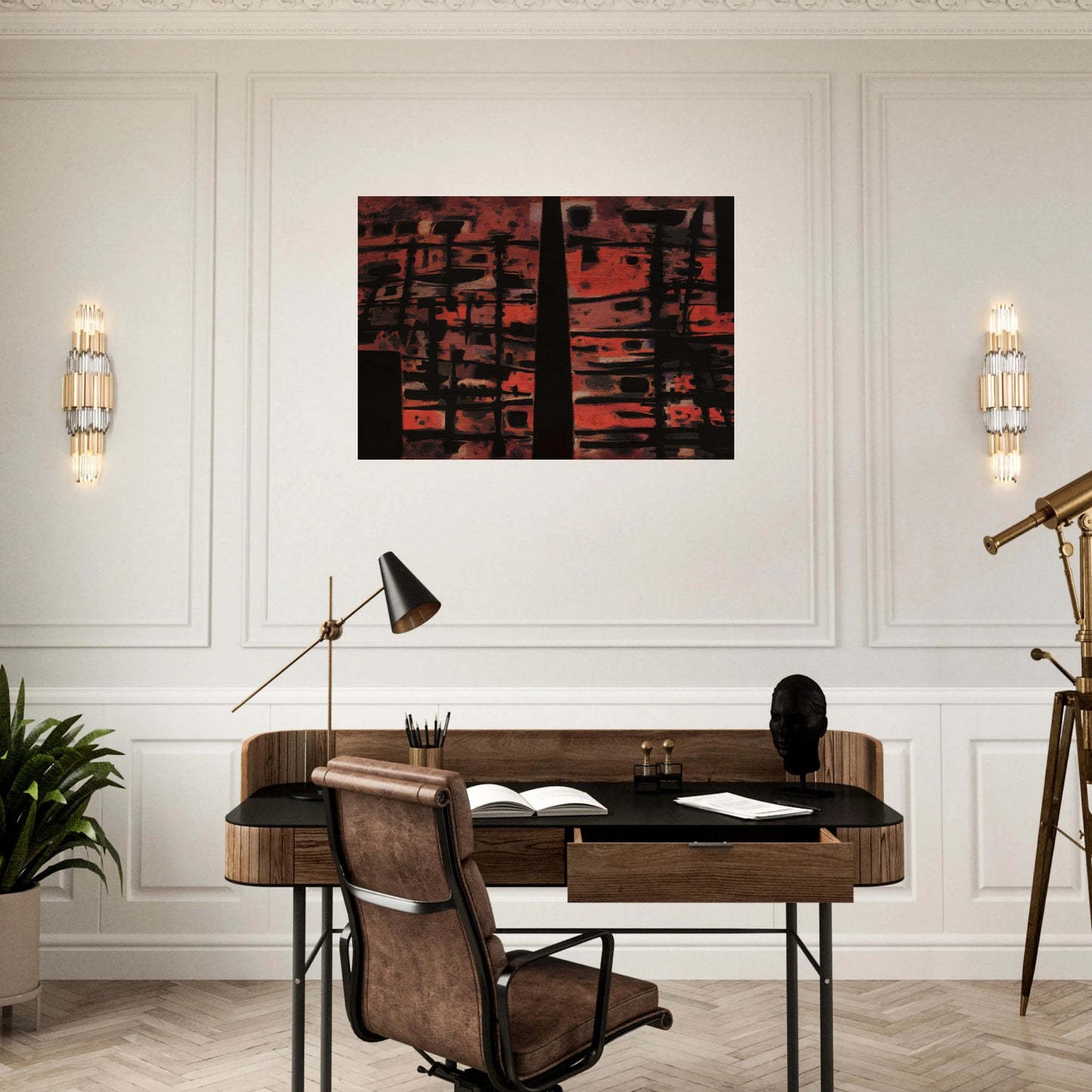 La Sixième Heure - 1958 - Alfred Manessier Brushed Aluminum Print - 70x100 cm / 28x40 inches | Alfred Manessier Aluminum Print | Alfred Manessier Prints