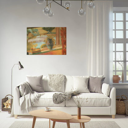 VIEW OF THE POND AT CHARLESTON 1919 - Vanessa Bell Brushed Aluminum Print - 70x100 cm / 28x40 inches | Vanessa Bell Aluminum Print | Vanessa Bell Prints