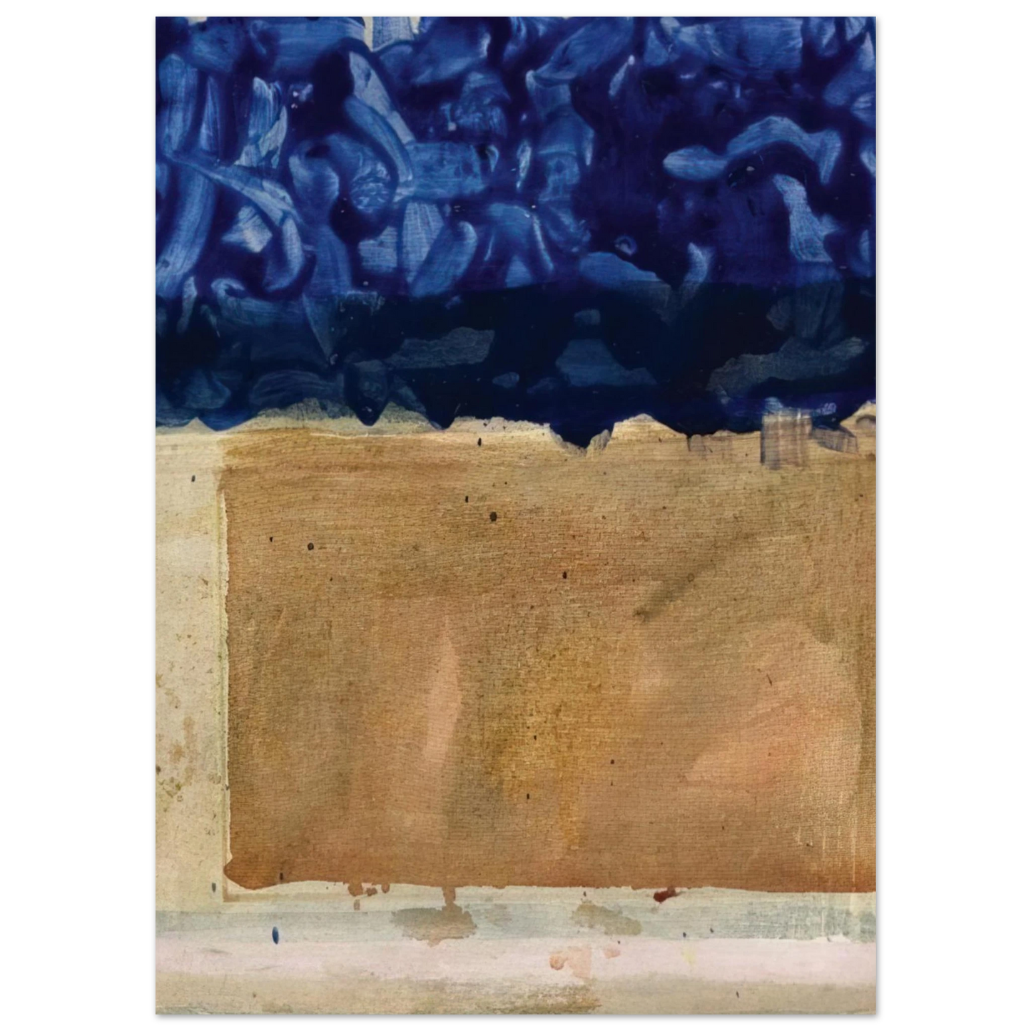Helen Frankenthaler - Shoreline - 1952 Wall art - 20x25 cm / 8x10 inches - Premium Wooden Framed Poster With Fine Art Paper-canvas - White frame