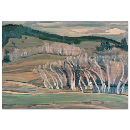 Spring, Caribou Country - 1949 - A.Y. Jackson Brushed Aluminum Print - 70x100 cm / 28x40 inches | A.Y. Jackson Aluminum Print | A.Y. Jackson Prints