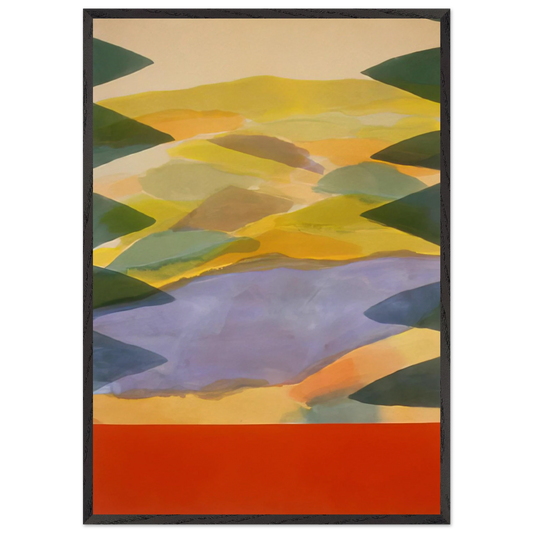 Imaginations Door - 1980 - Ronnie Landfield 70x100 cm / 28x40 inches Framed Art Print – Black Wooden Frame