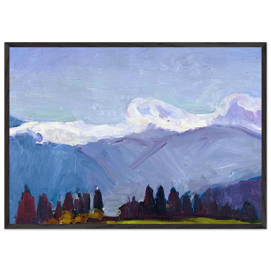 GREEN NEEDLES ON THE CROSS JAVERNAZ 1901 - Henri Matisse 70x100 cm / 28x40 inches Framed Art Print – Black Wooden Frame