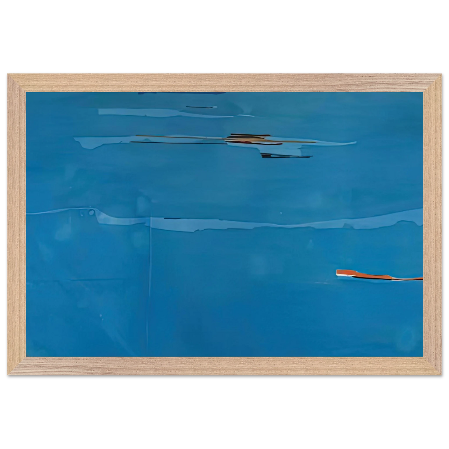 Helen Frankenthaler - Ocean Drive West #1, 1974- Wall Art - 30x40 cm / 12x16 inches - Premium Wooden Framed Poster With Fine Art Paper-canvas - Black frame