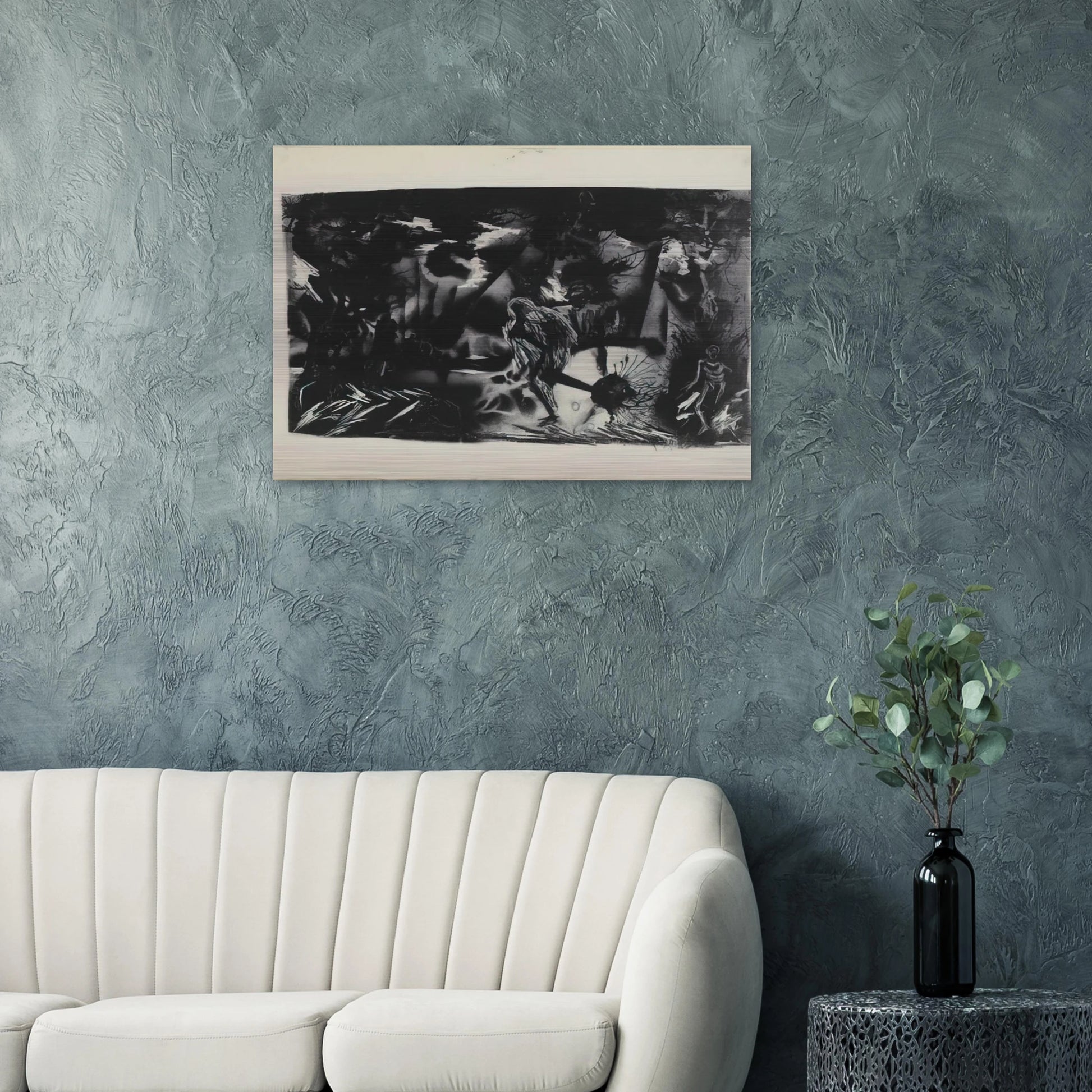 FIGURES IN A LANDSCAPE - Jackson Pollock Brushed Aluminum Print - 70x100 cm / 28x40 inches | Jackson Pollock Aluminum Print | Jackson Pollock Prints