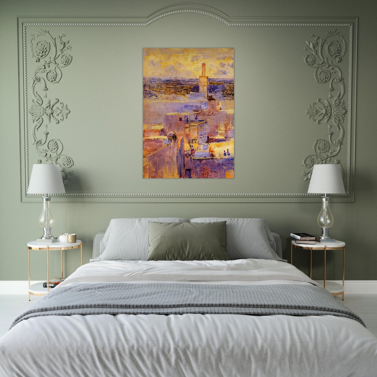 VIEW OF MEKNES MOROCCO - Theo van Rysselberghe Brushed Aluminum Print - 70x100 cm / 28x40 inches | Theo van Rysselberghe Aluminum Print | Theo van Rysselberghe Prints