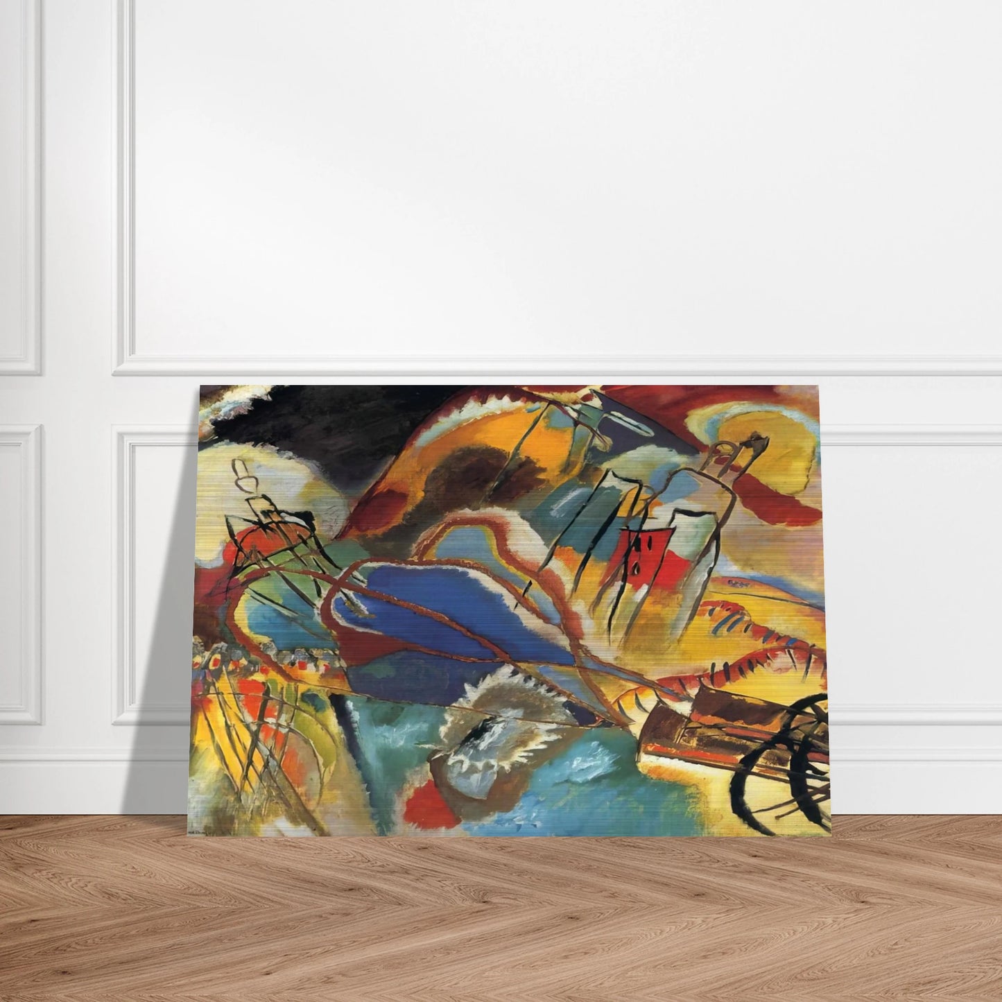 IMPROVISATION 30 CANNONS 1913 - Wassily Kandinsky Brushed Aluminum Print - 70x100 cm / 28x40 inches | Wassily Kandinsky Aluminum Print | Wassily Kandinsky Prints