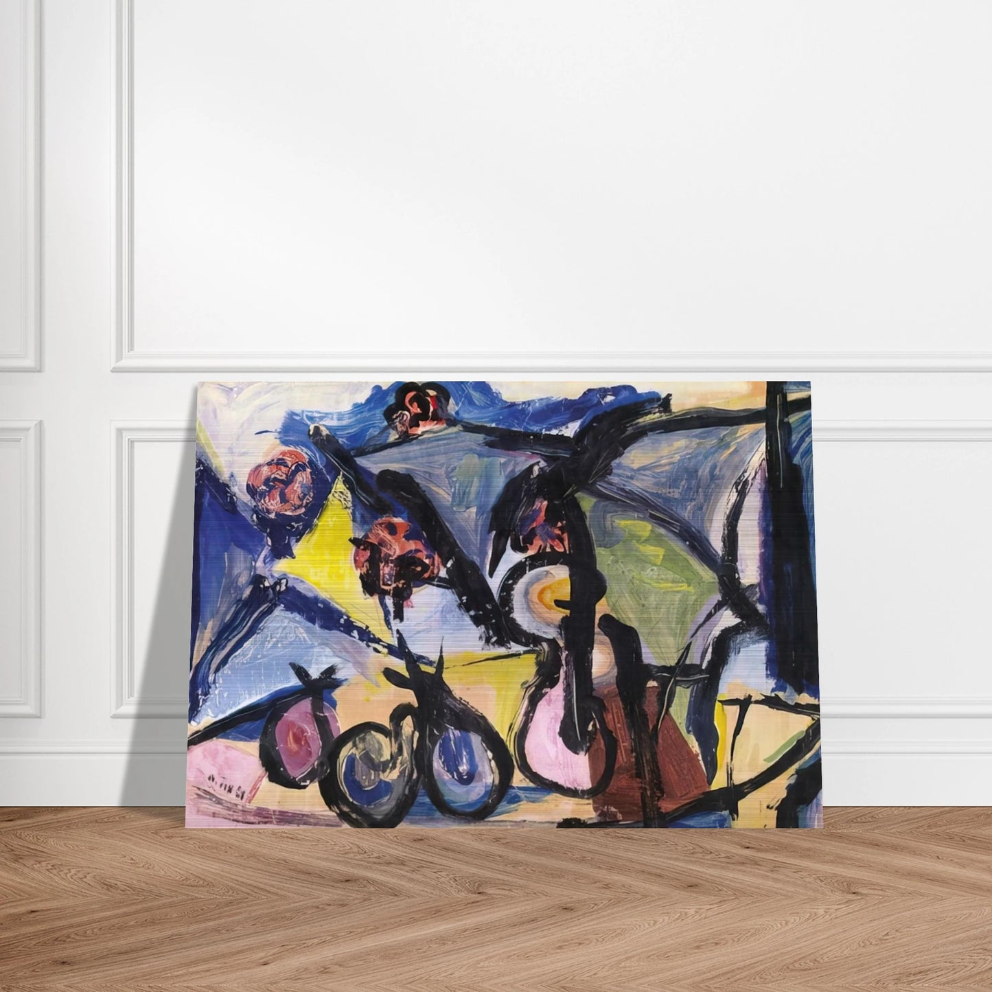 Abstract Still Life - 1950 - Walasse Ting Brushed Aluminum Print - 70x100 cm / 28x40 inches | Walasse Ting Aluminum Print | Walasse Ting Prints