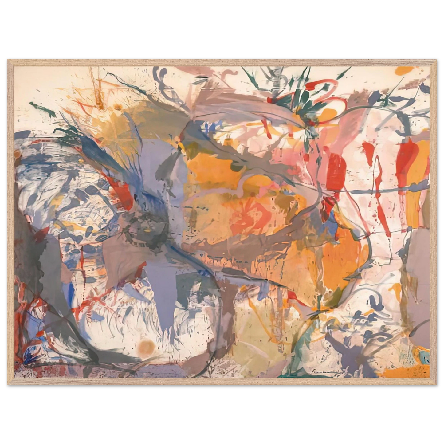 Helen Frankenthaler - Before the Caves, 1958- Wall Art - 30x40 cm / 12x16 inches - Fine Art Poster-canvas - -