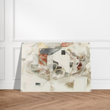 Trees and Barns Bermuda - 1917 - Charles Demuth Acrylic Print - 70x100 cm / 28x40″ inches