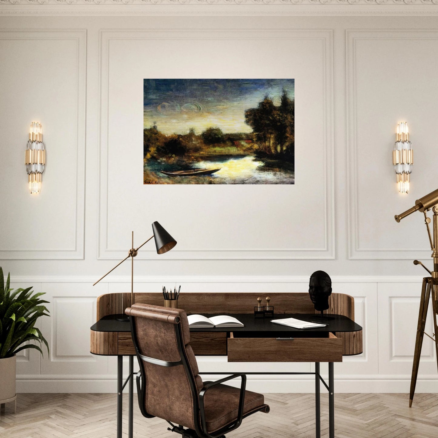 FIUMETTO 1941 - Carlo Carra Brushed Aluminum Print - 70x100 cm / 28x40 inches | Carlo Carra Aluminum Print | Carlo Carra Prints