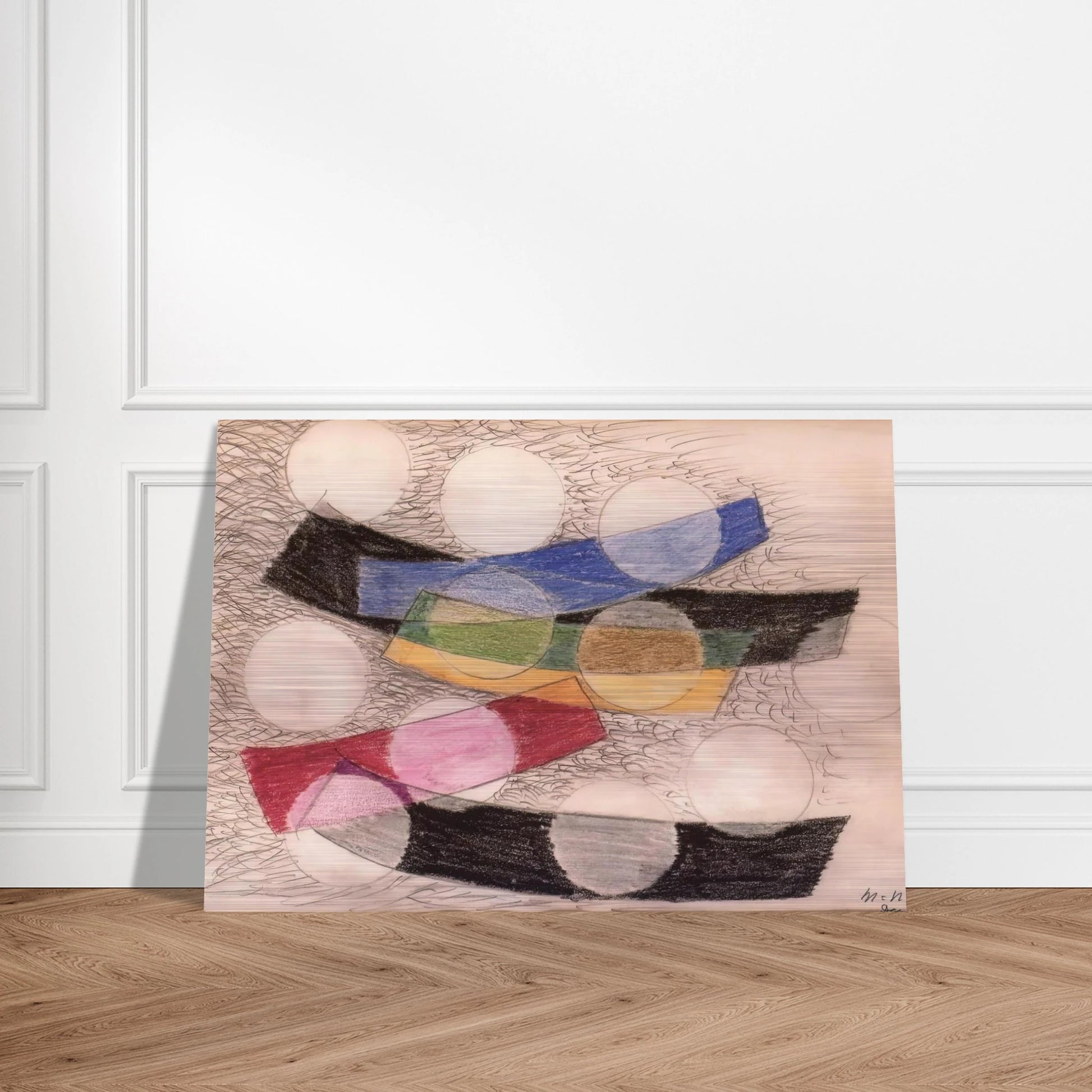 Floating Forms - Laszlo Moholy-Nagy Brushed Aluminum Print - 70x100 cm / 28x40 inches | Laszlo Moholy-Nagy Aluminum Print | Laszlo Moholy-Nagy Prints