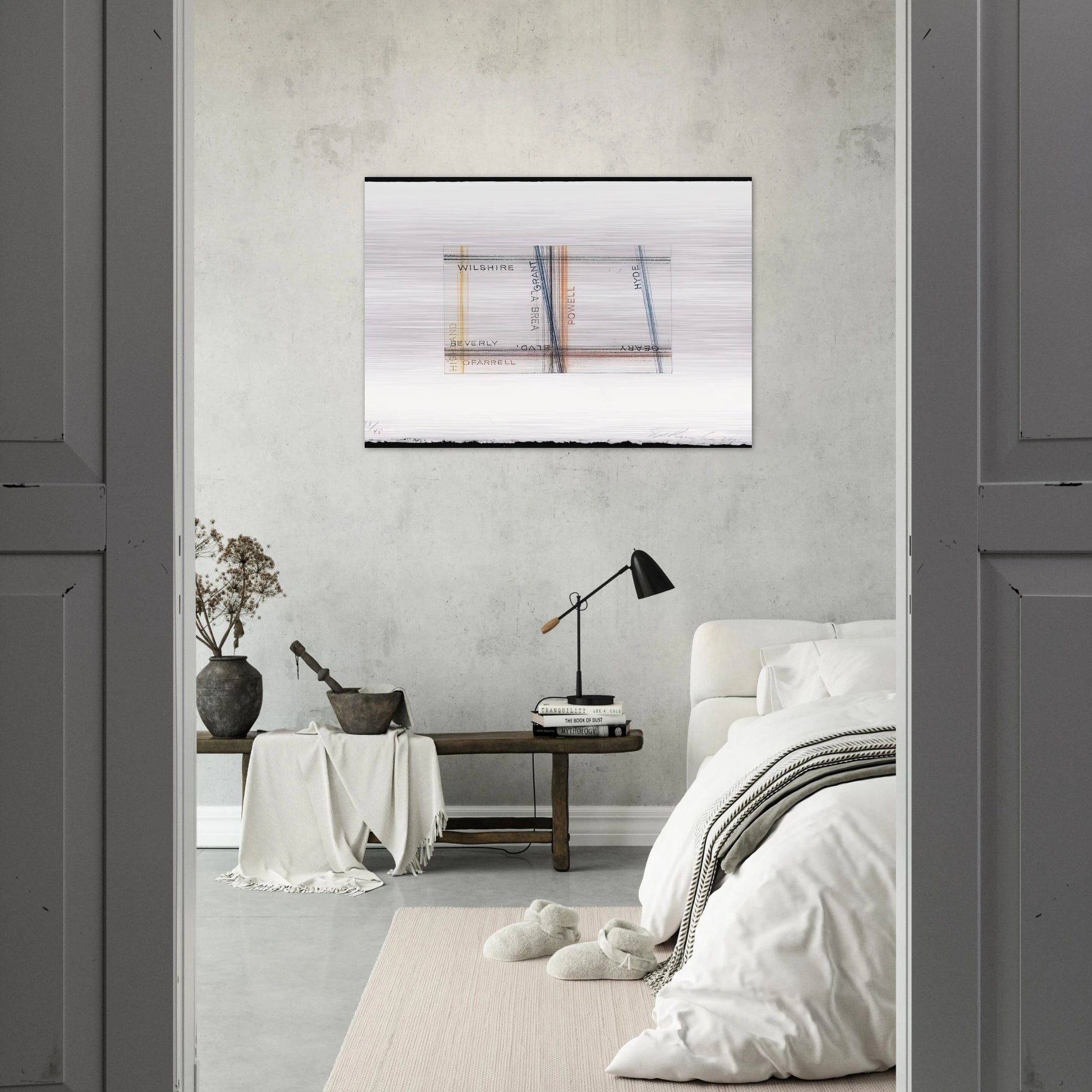 GRANT FROM LOS FRANCISCO SAN ANGELES PORTFOLIO - Edward Ruscha Brushed Aluminum Print - 70x100 cm / 28x40 inches | Edward Ruscha Aluminum Print | Edward Ruscha Prints