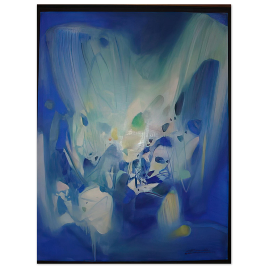 Chu teh Chun - DOMINANT BLEU 1990  75x100 cm / 30x40inches Fine Art Poster