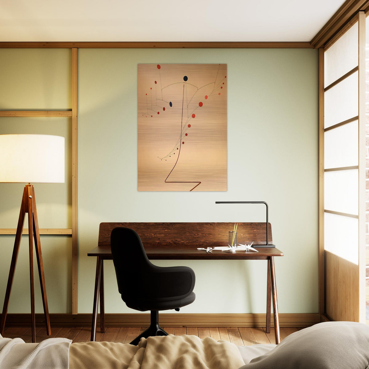 RED CASCADE 1954 - Alexander Calder Brushed Aluminum Print - 70x100 cm / 28x40 inches | Alexander Calder Aluminum Print | Alexander Calder Prints