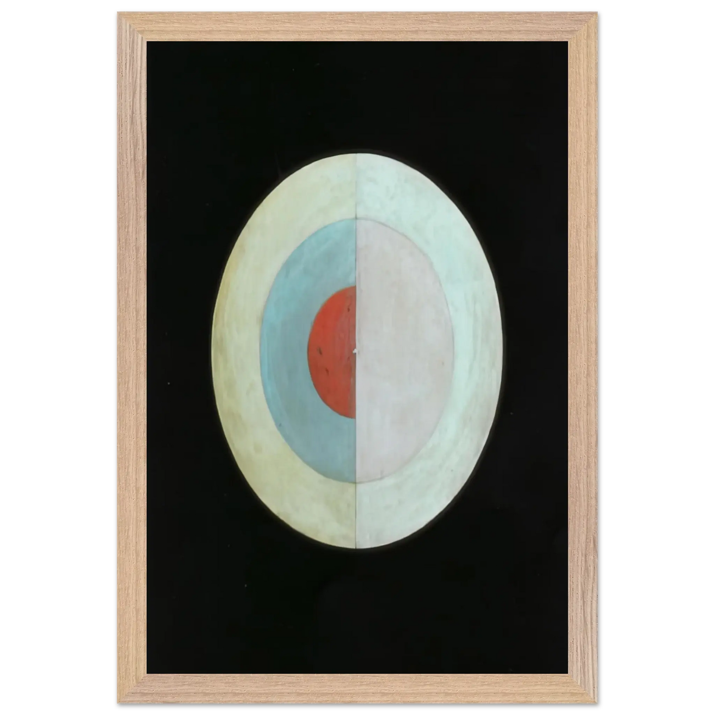 Hilma af Klint - THE SWAN NO 16 1915 Wall art - 27x35 cm / 11x14 Inches - Premium Wooden Framed Poster With Fine Art Paper - Black frame