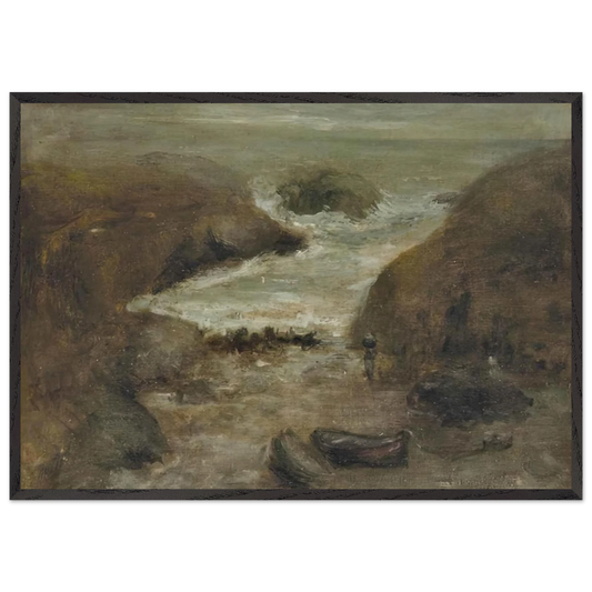 BELLE ILE 1896 1 - Henri Matisse 70x100 cm / 28x40 inches Framed Art Print – Black Wooden Frame