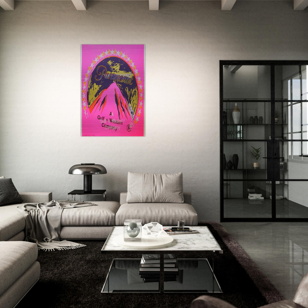 Paramount - Andy Warhol Brushed Aluminum Print - 70x100 cm / 28x40 inches | Andy Warhol Aluminum Print | Andy Warhol Prints