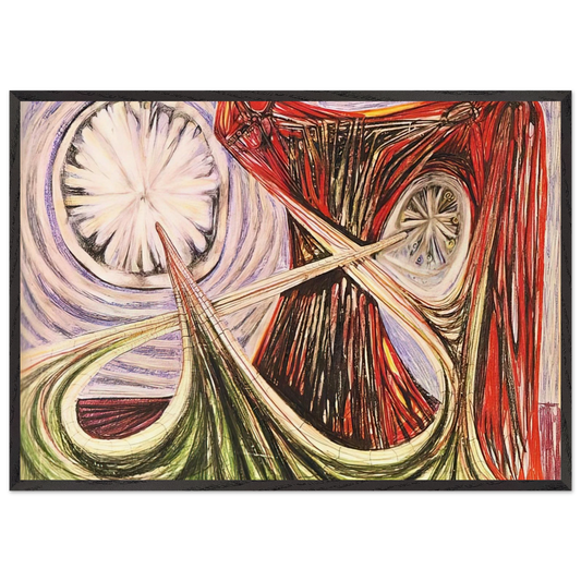 SPACE TRAVEL STAR TRAVEL 1938 - Roberto Matta 70x100 cm / 28x40 inches Framed Art Print – Black Wooden Frame