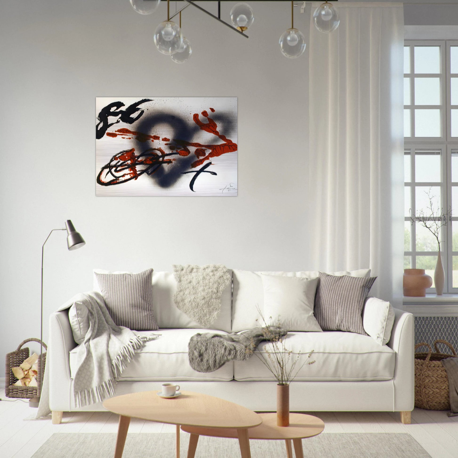 COEUR ET FLECHE 1985 - Antoni Tapies Brushed Aluminum Print - 70x100 cm / 28x40 inches | Antoni Tapies Aluminum Print | Antoni Tapies Prints