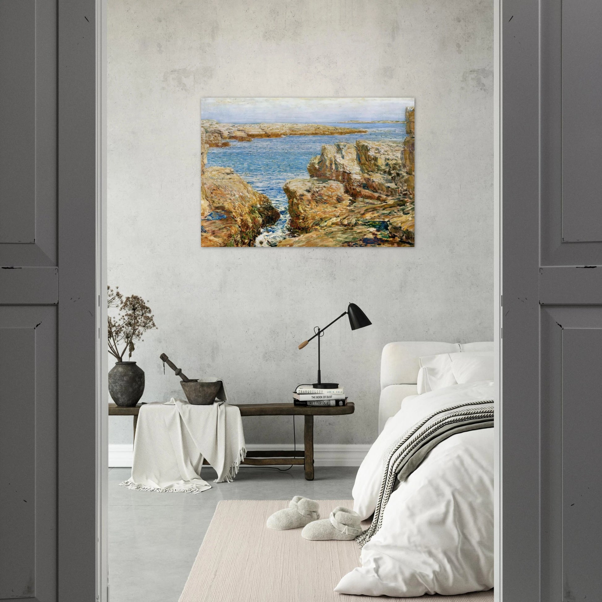 Coast Scene, Isles of Shoals - Childe Hassam Brushed Aluminum Print - 70x100 cm / 28x40 inches | Childe Hassam Aluminum Print | Childe Hassam Prints
