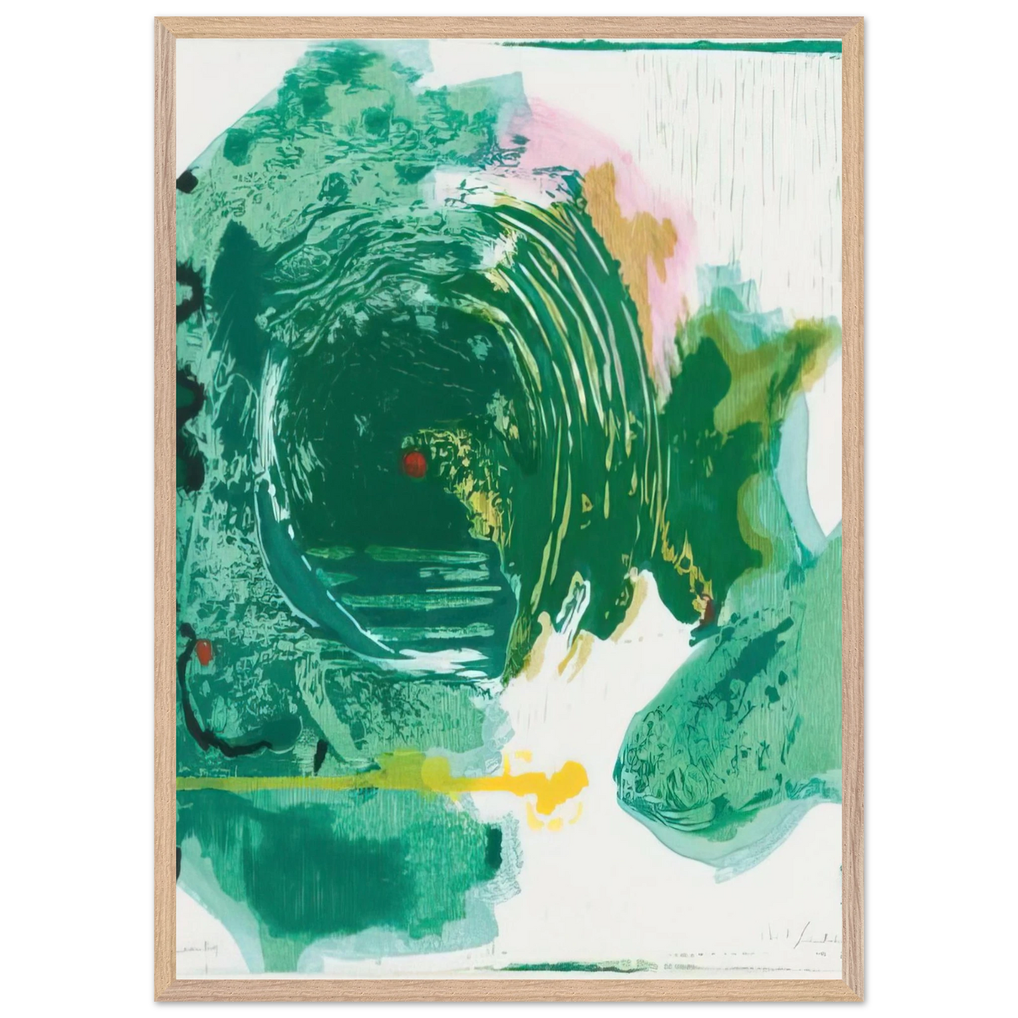 Helen Frankenthaler - Radius - 1993 Wall art - 40x40 cm / 16x16 inches - Premium Wooden Framed Poster With Fine Art Paper-canvas - Wood frame