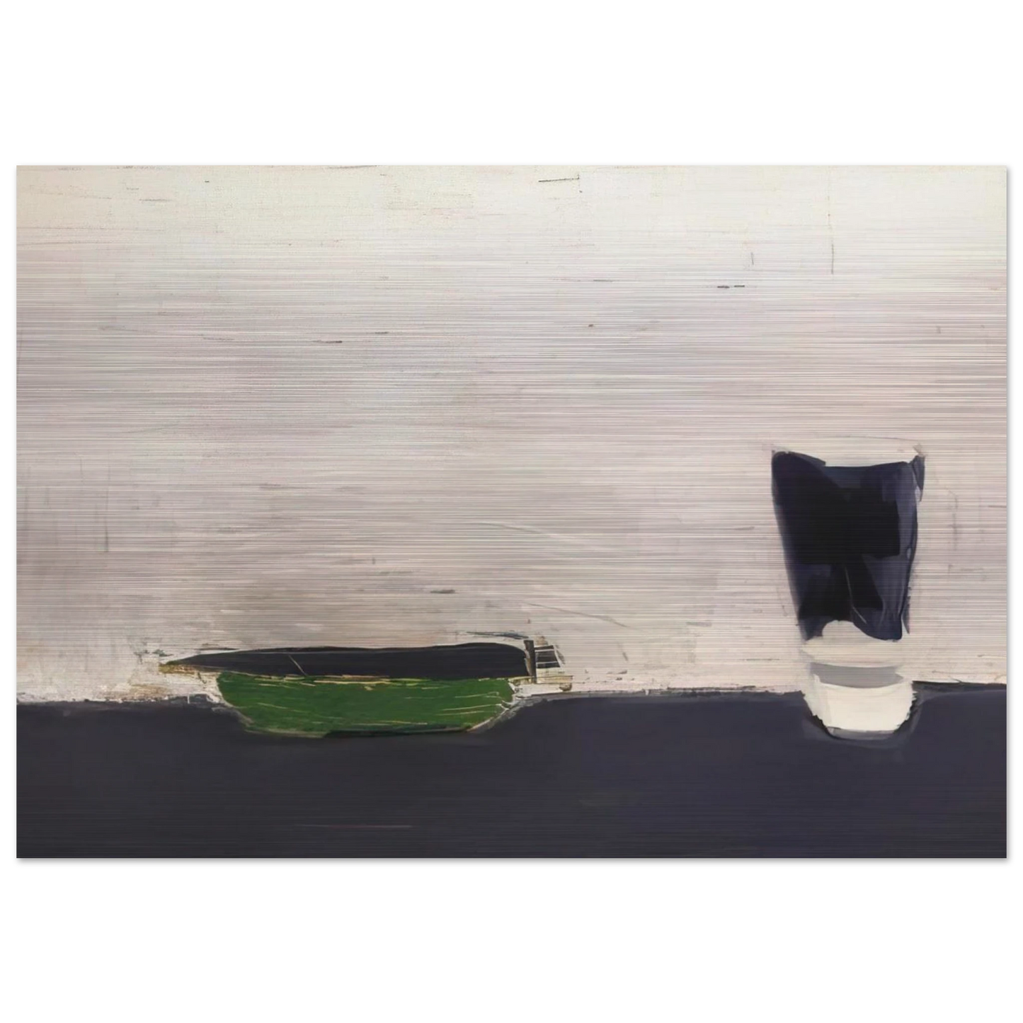 Nature morte au verre - 1954 - Nicolas de Stael Brushed Aluminum Print - 70x100 cm / 28x40 inches | Nicolas de Stael Aluminum Print | Nicolas de Stael Prints
