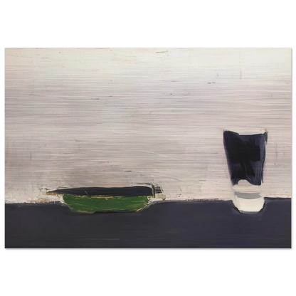Nature morte au verre - 1954 - Nicolas de Stael Brushed Aluminum Print - 70x100 cm / 28x40 inches | Nicolas de Stael Aluminum Print | Nicolas de Stael Prints