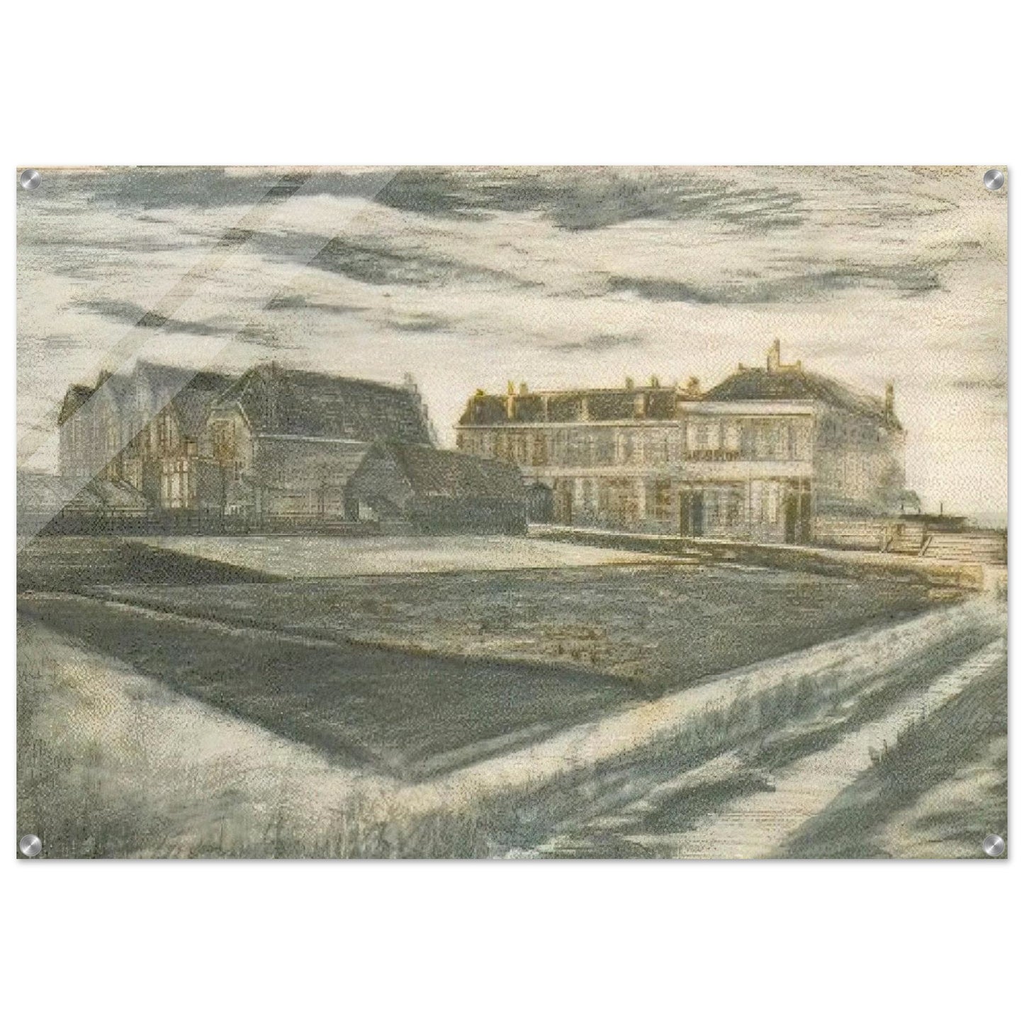 The Houses on Schenkweg where Van Gogh Lived - Vincent van Gogh Acrylic Print - 70x100 cm / 28x40″ inches