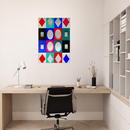 Composition Carrée Relief - 1970 - Victor Vasarely Brushed Aluminum Print - 70x100 cm / 28x40 inches | Victor Vasarely Aluminum Print | Victor Vasarely Prints