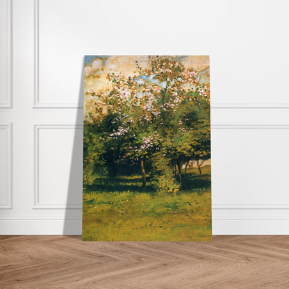 Blossoming Trees - Childe Hassam Brushed Aluminum Print - 70x100 cm / 28x40 inches | Childe Hassam Aluminum Print | Childe Hassam Prints