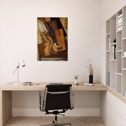 THE GUITAR 1914 - Juan Gris Brushed Aluminum Print - 70x100 cm / 28x40 inches | Juan Gris Aluminum Print | Juan Gris Prints