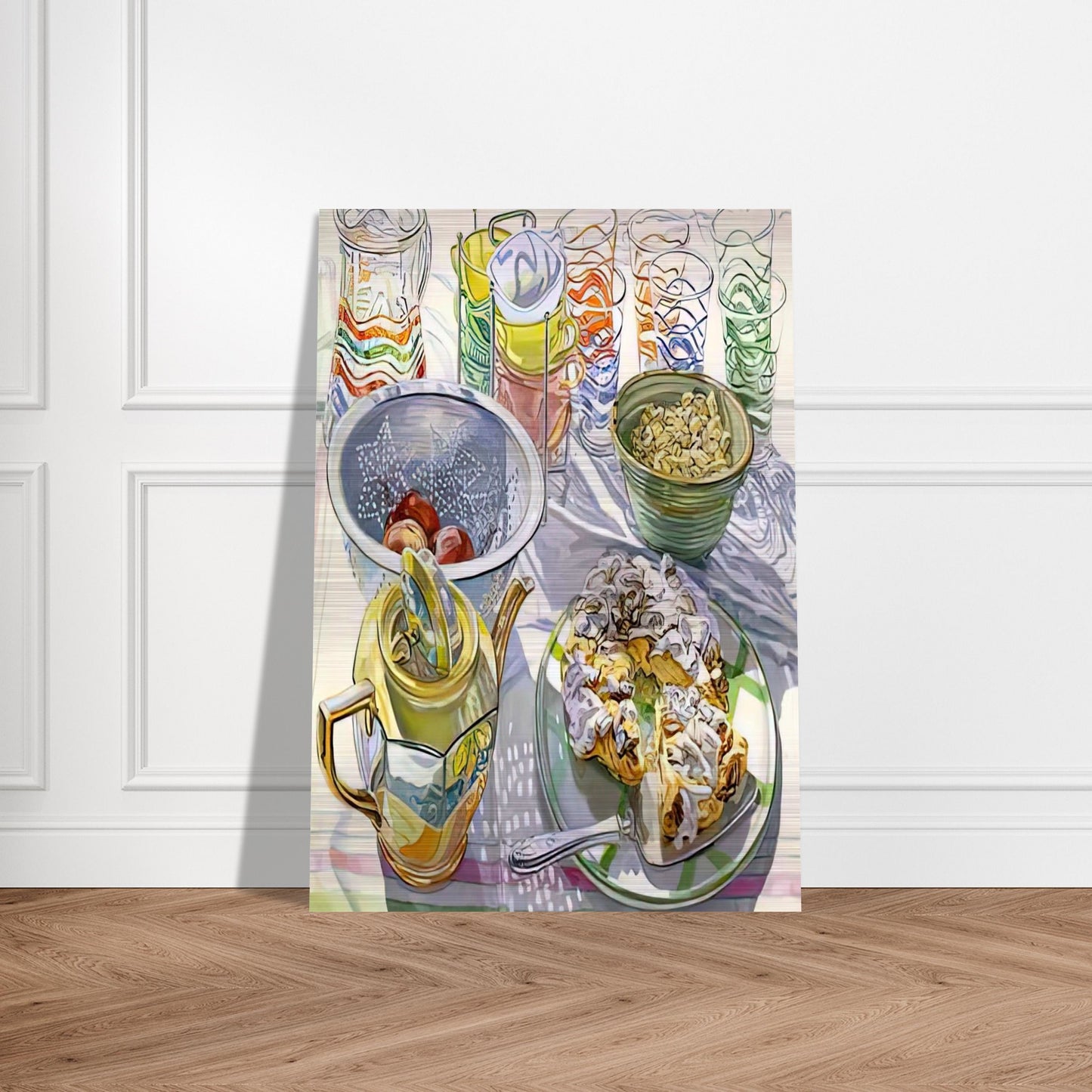 COFFEE CAKE 2003 - Janet Fish Brushed Aluminum Print - 70x100 cm / 28x40 inches | Janet Fish Aluminum Print | Janet Fish Prints