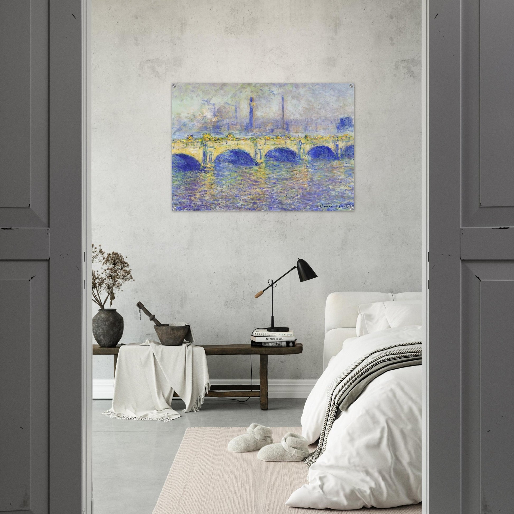 Waterloo Bridge, Effect of the Sun - claude monet Acrylic Print - 70x100 cm / 28x40″ inches | claude monet Wall Art | claude monet Prints