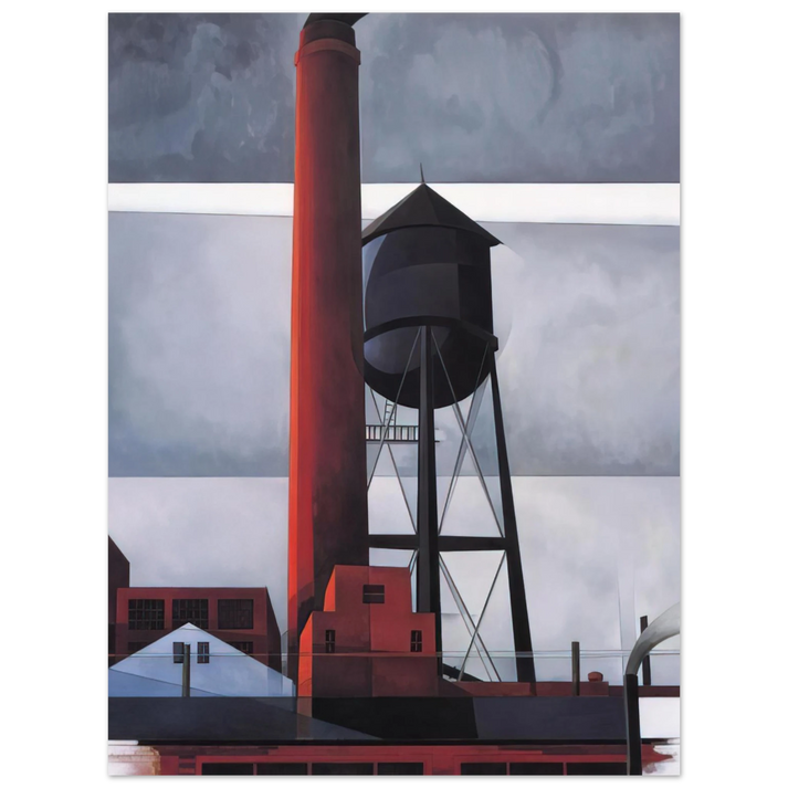 Charles Demuth - Chimney and Water Tower - 1931  75x100 cm / 30x40inches Fine Art Poster