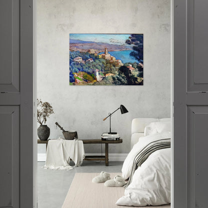 MORTULA AT GRIMALDI - Theo van Rysselberghe Brushed Aluminum Print - 70x100 cm / 28x40 inches | Theo van Rysselberghe Aluminum Print | Theo van Rysselberghe Prints