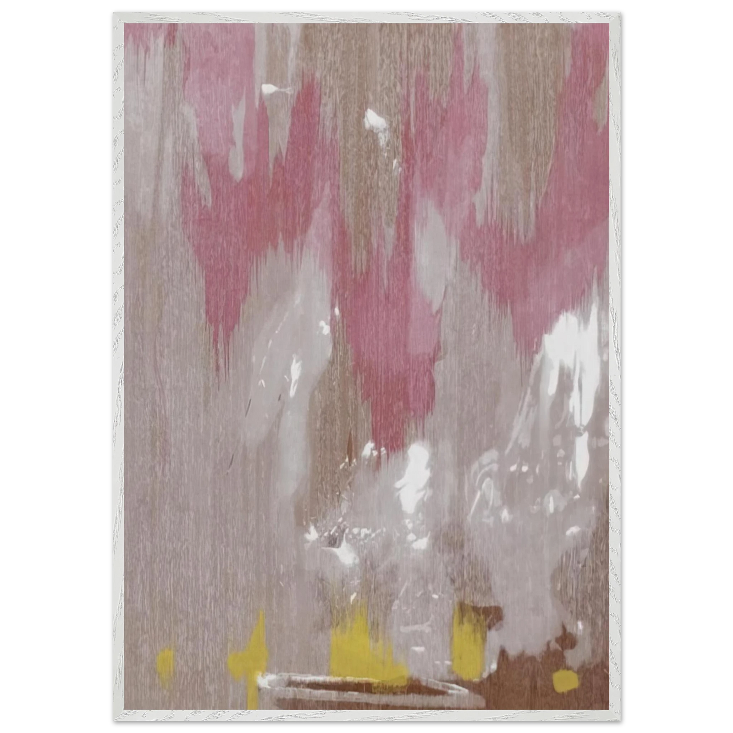 Helen Frankenthaler - Tales of Genji IV - 1998 Wall art - 28x43  cm / XL (11x17 inches) - Premium Wooden Framed Poster With Fine Art Paper-canvas - Black frame