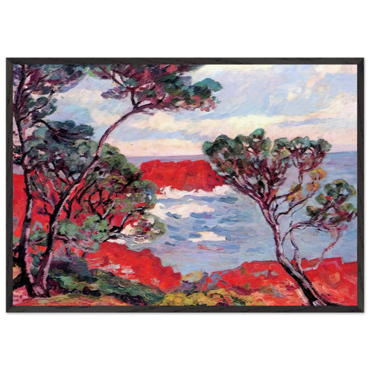 Les rochers rouges - 1894 - Armand Guillaumin 70x100 cm / 28x40 inches Framed Art Print – Black Wooden Frame