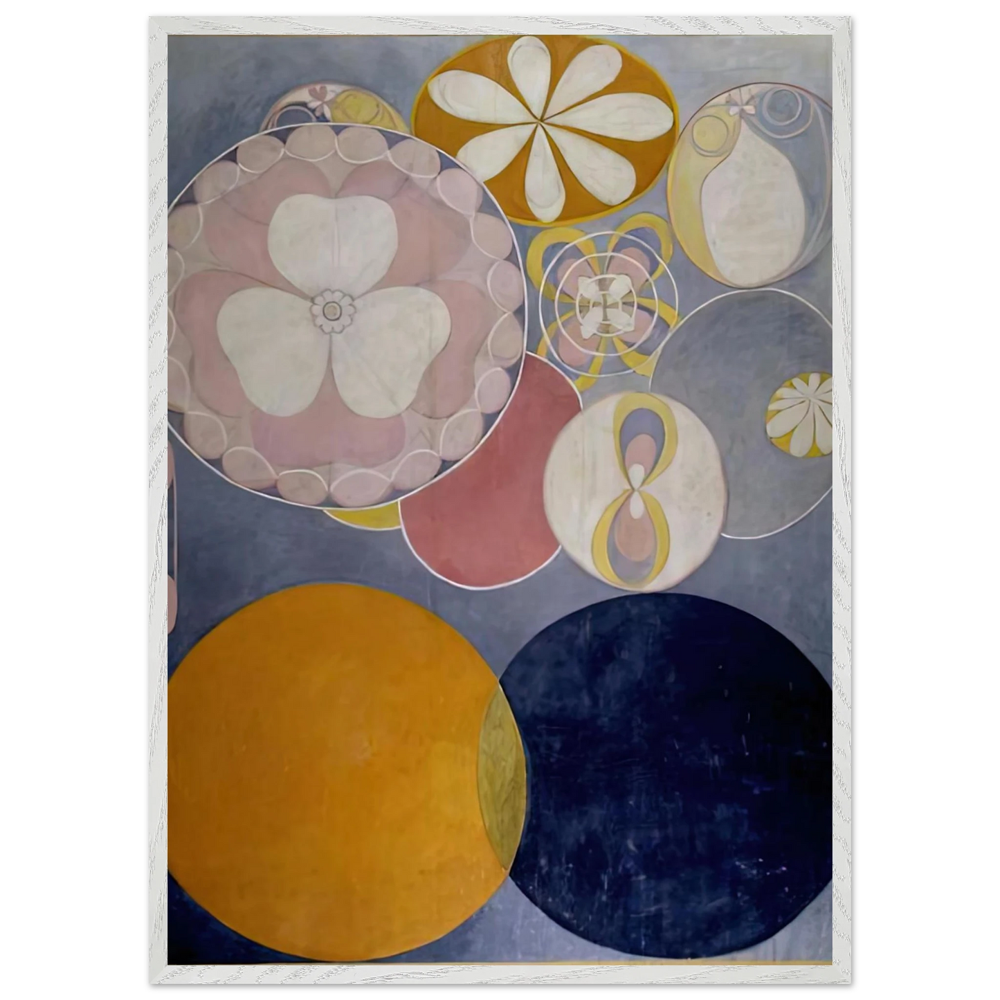 Hilma af Klint - DE TIO ST RSTA N 2 BARNAALDERN 1907 Wall art - 15x20 cm / 6x8 inches - Premium Wooden Framed Poster With Fine Art Paper-canvas - Wood frame